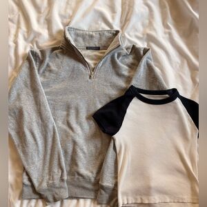 brandy melville shirt and sweatshirt